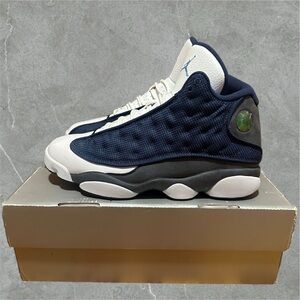 Air Jordan 13 Retro Flint 2020 Mens 10.5 Basketball Shoes Grey Blue 414571-404